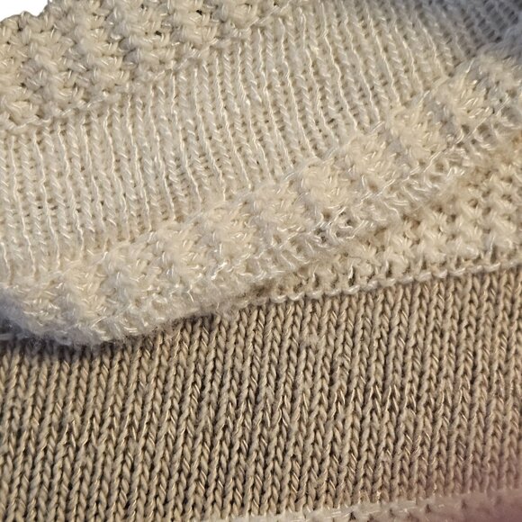 Dolan Women’s Striped Cowl Neck Sweater Top S – Coastal Academia Knit Neutral - Picture 5 of 9